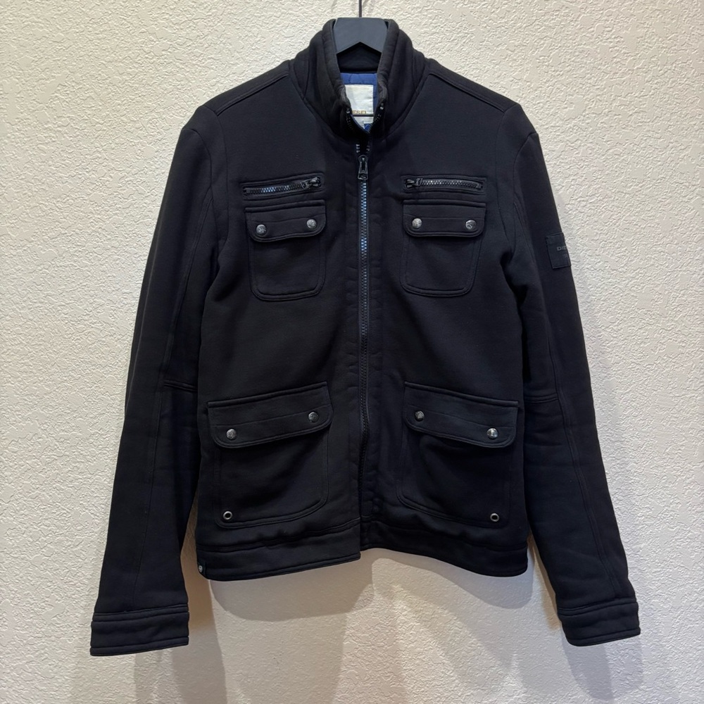 DIESEL Four Pocket Jacket Chore Jacket Quilted /Insulated Black Medium Utility